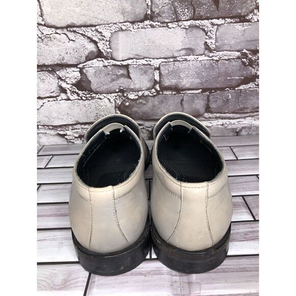 Sam Bork Shoes Grey Leather SlipOn Italy Loafers Dress Shoes Men Sz 8.5M US/42EU - Picture 9 of 16